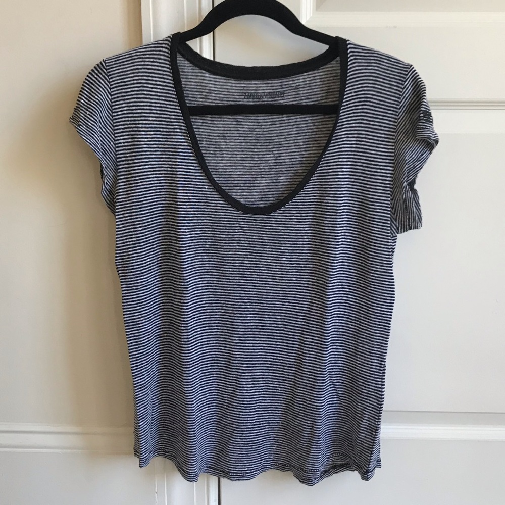 Zadig & Voltaire Striped Linen T-Shirt